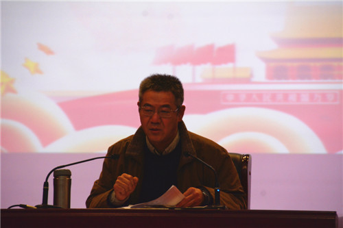 365足球党委书记于洲声作党的十九大精神宣讲报告